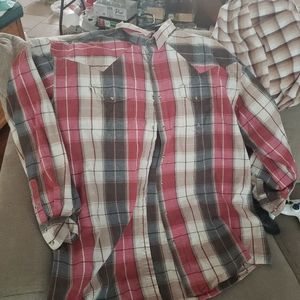 2 Roper pearl snap button up western long sleeves